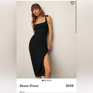Reformation Black Besse Dress